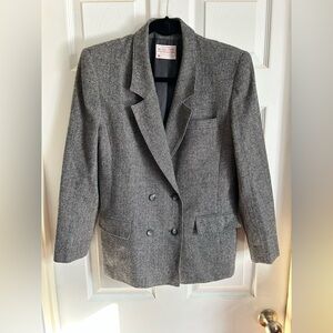 Pendleton Women’s Charcoal Double-Breasted Blazer Vintage